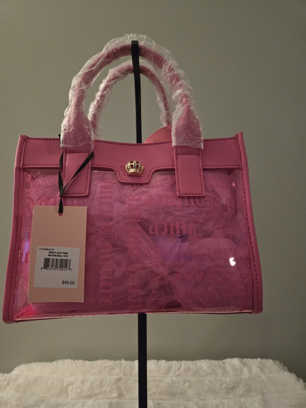 Juicy Couture Heart Pink Beachin' Tote - Picture 2 of 7
